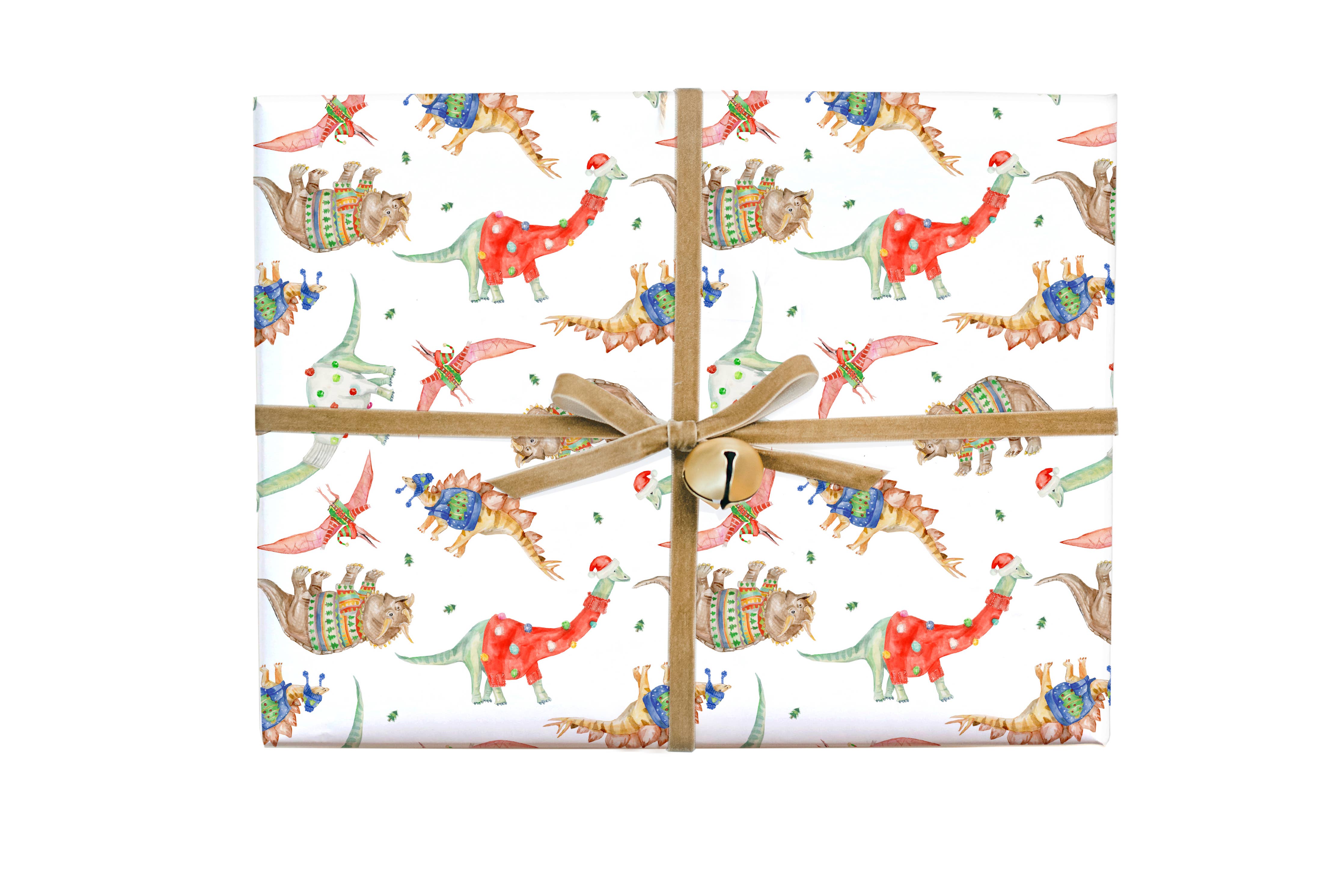 Festive Dinosaur Gift Wrap Roll