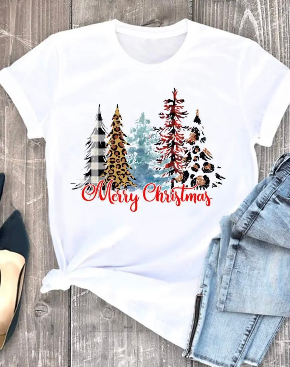 Round Neck Christmas Shirt