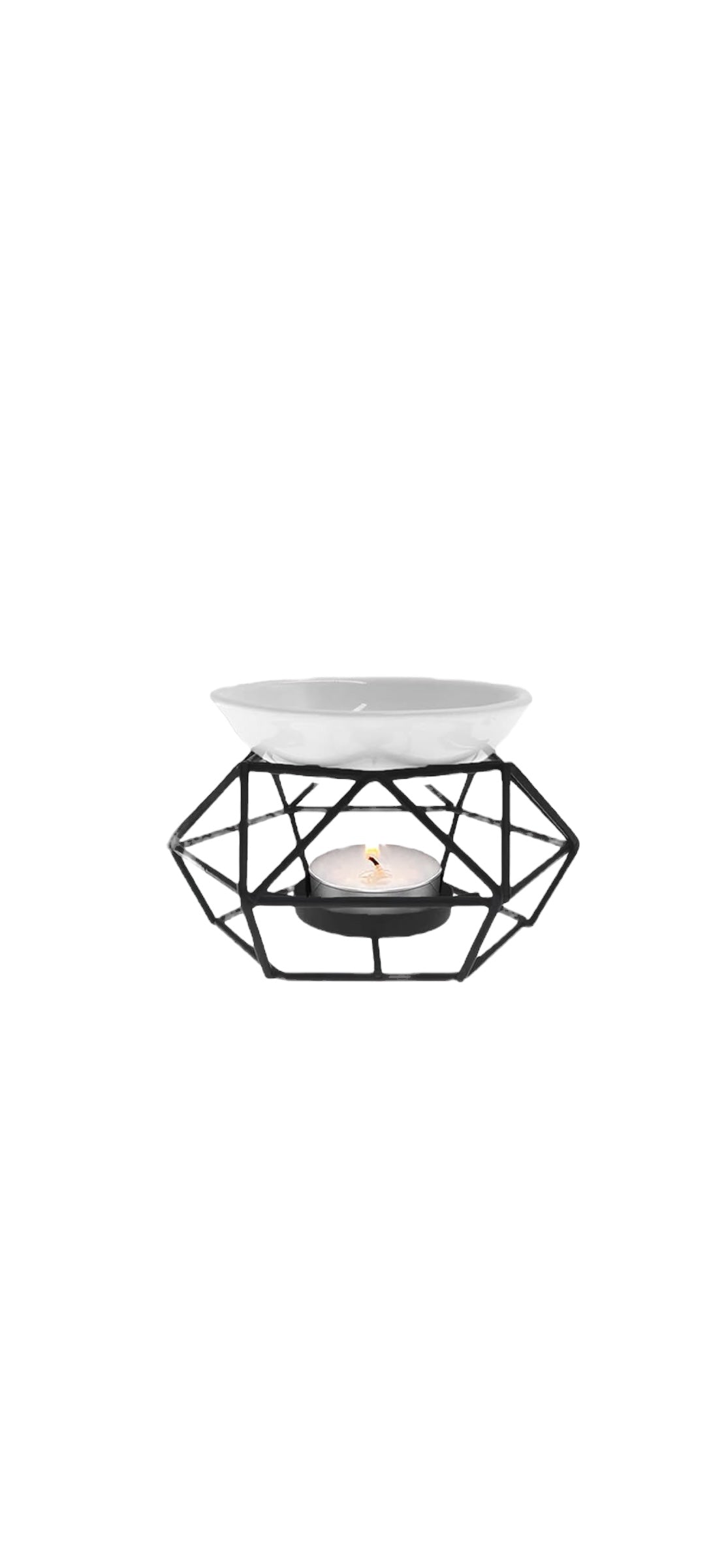 Black Geometric Tea Light Warmer