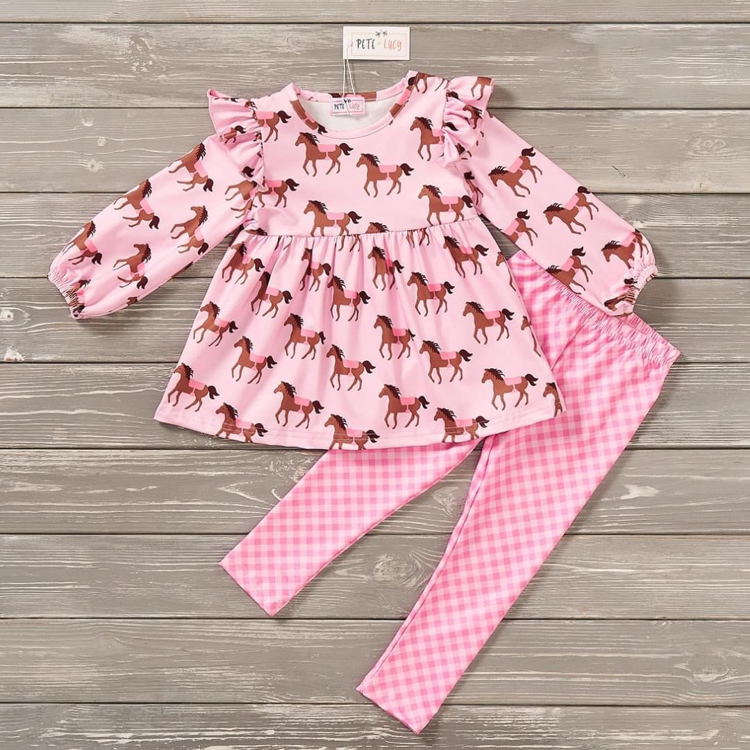 Pink Ponies Pant Set