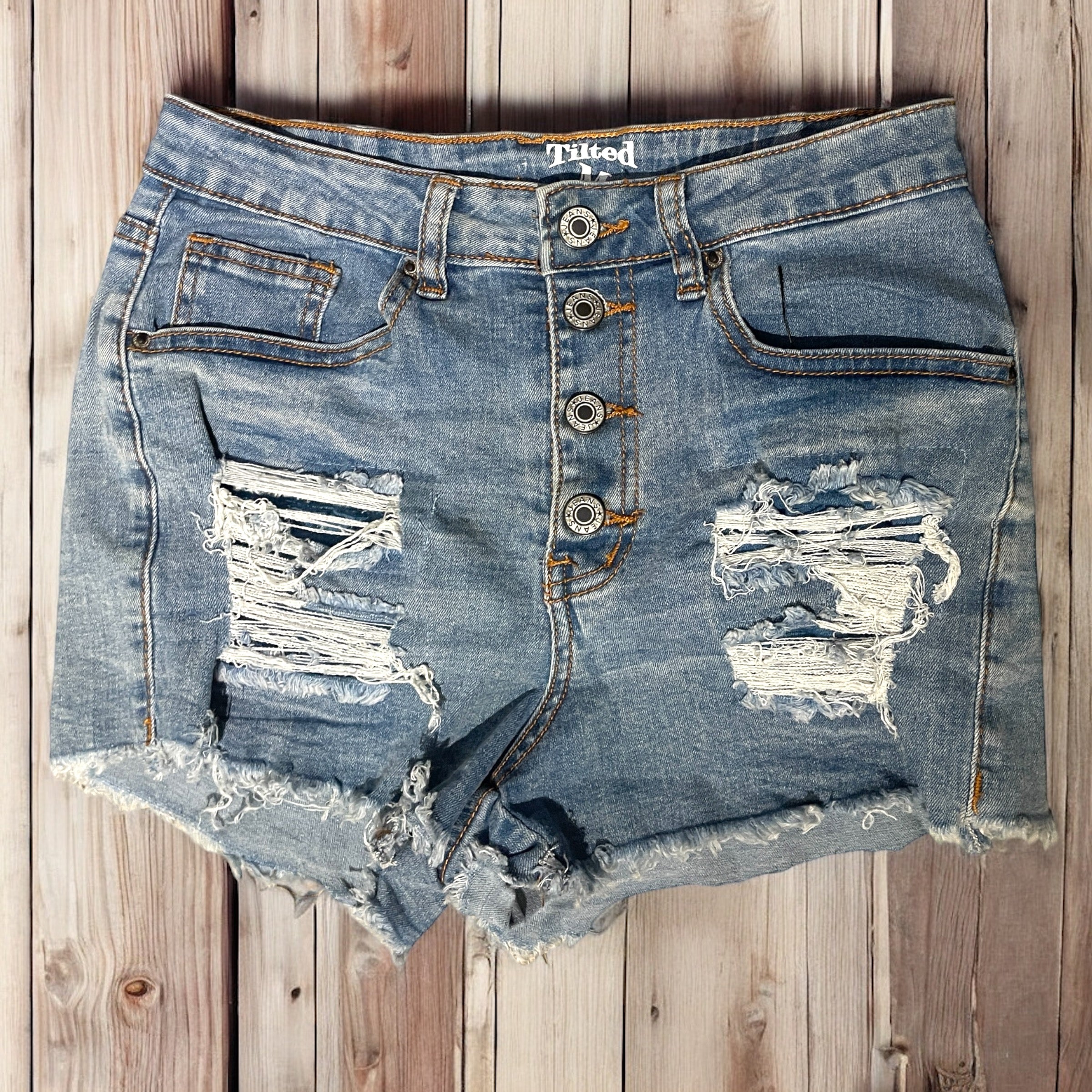 Distressed Jean Shorts