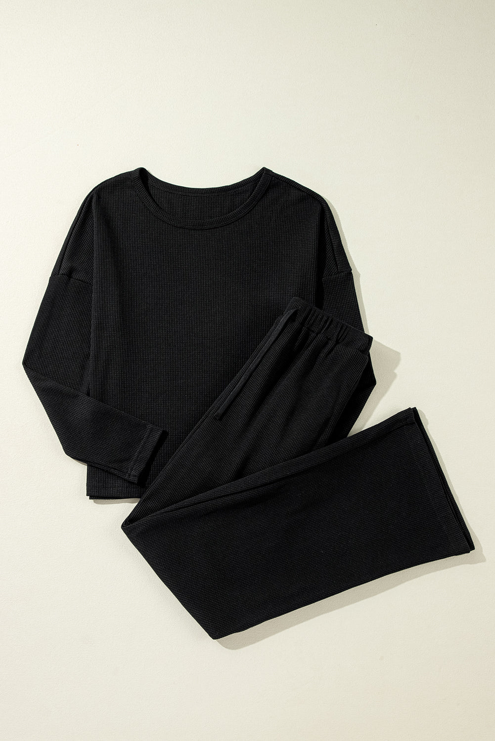 Black Long Sleeve Pant Set