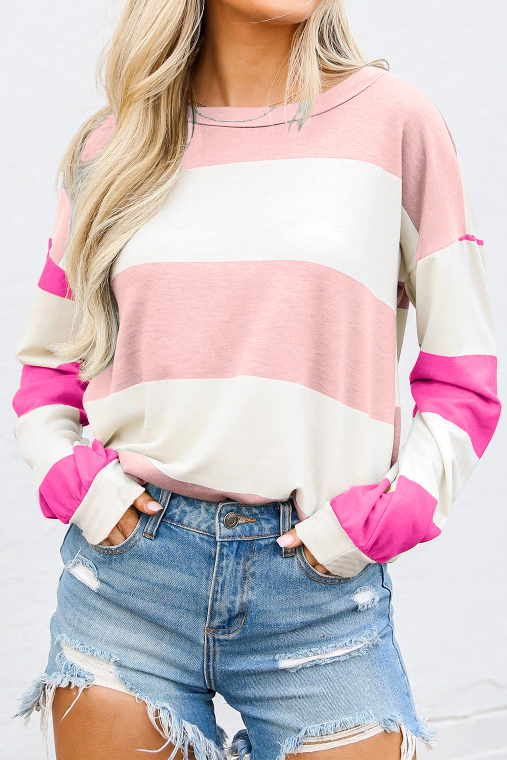 Color Block Long Sleeve Shirt