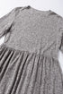 Women's Gray Pinstriped Midi Dress