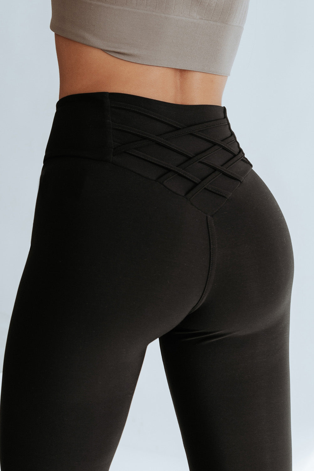 Black Tummy Control High-Waist Leggings