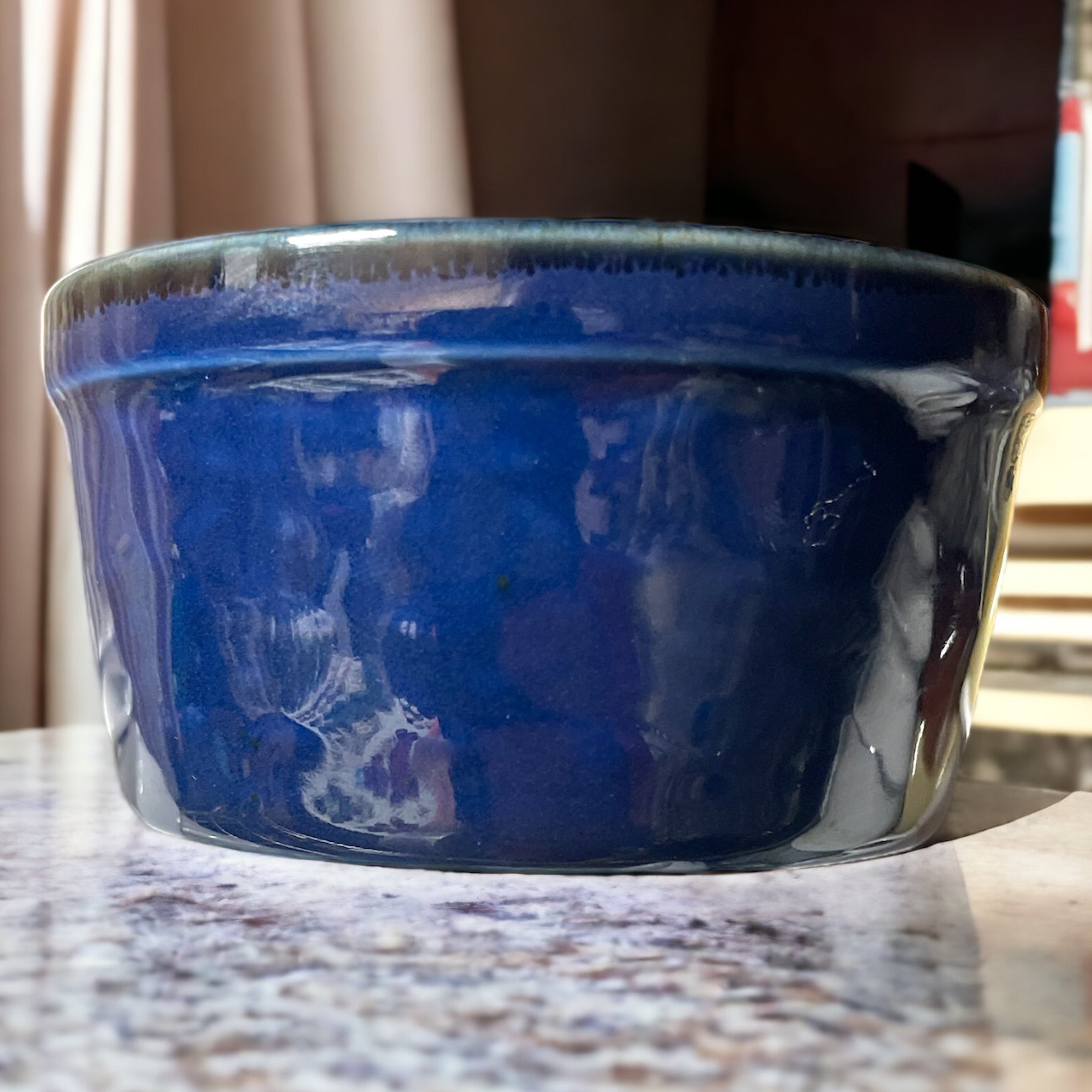 4oz Blue Ceramic Candle